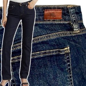 Ralph Lauren Premier Straight Indigo Dark Blue Jeans size 8 or 10